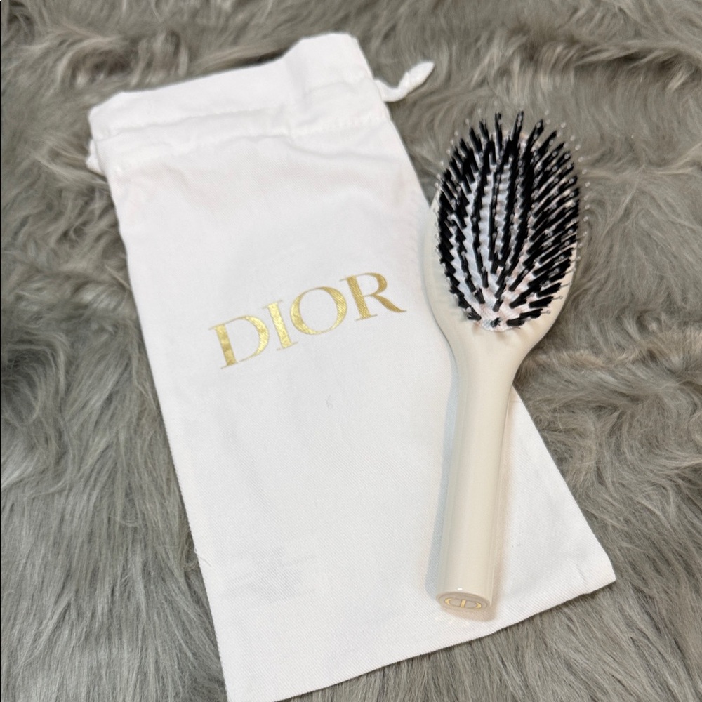 Dior Ivory Hair Brush with Black Bristles